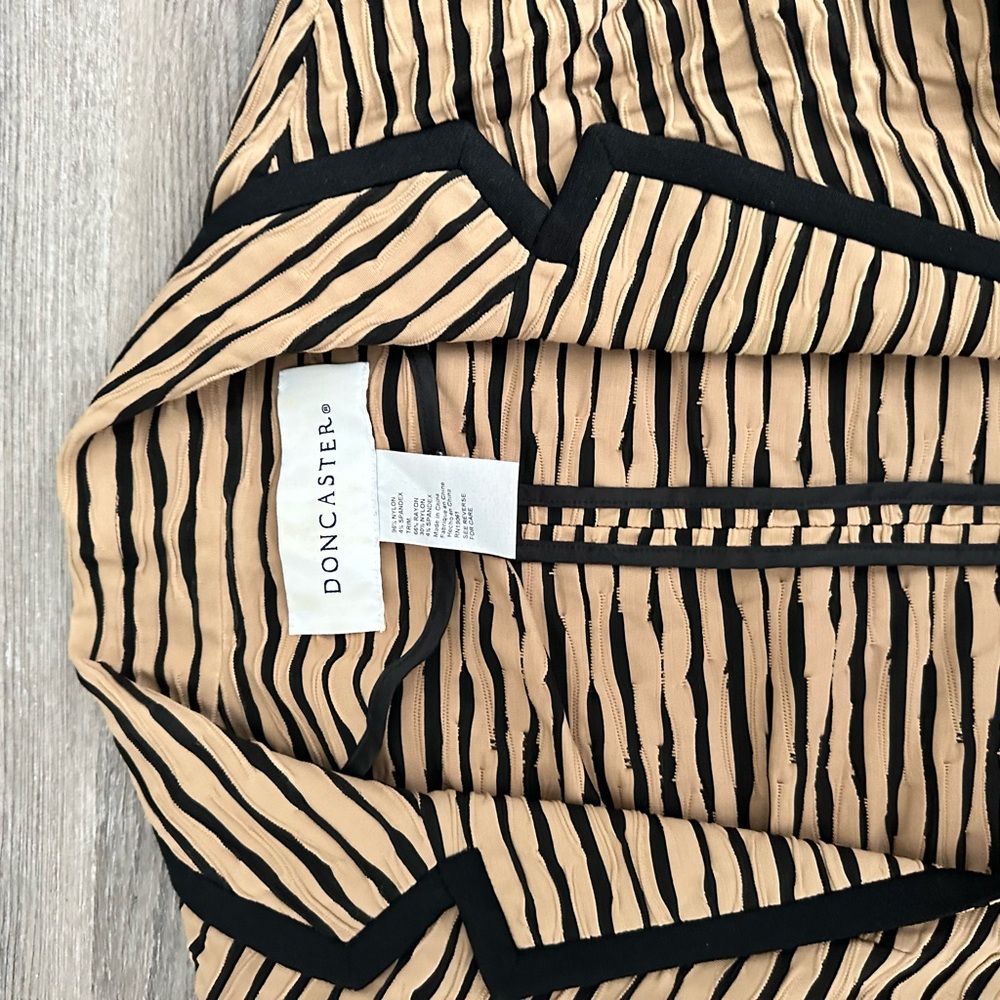 Doncaster Black and Tan Striped Top